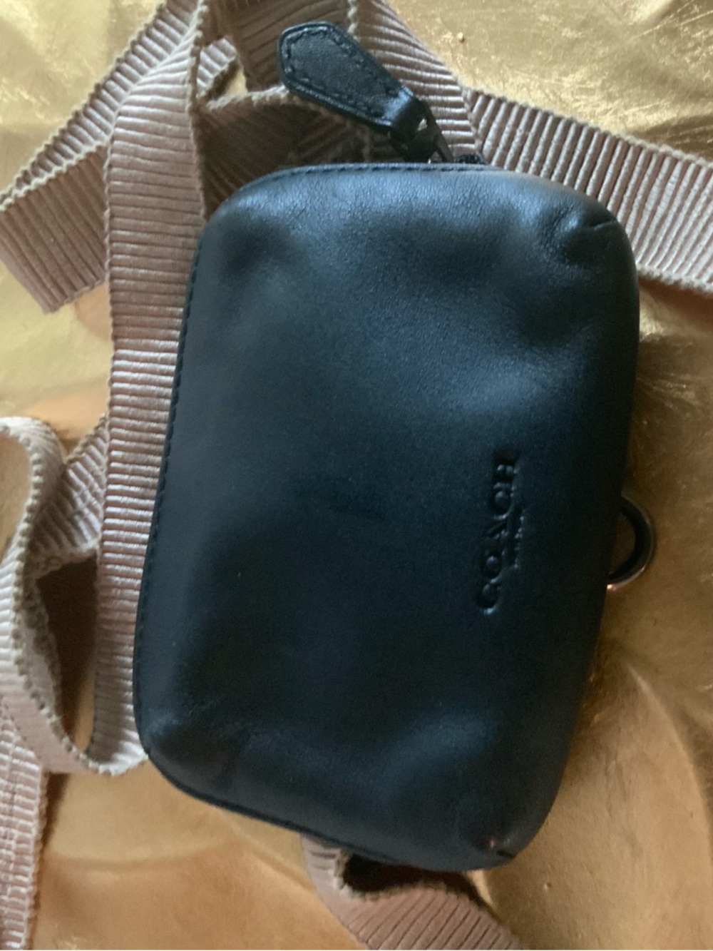 Coach mini black wristlet